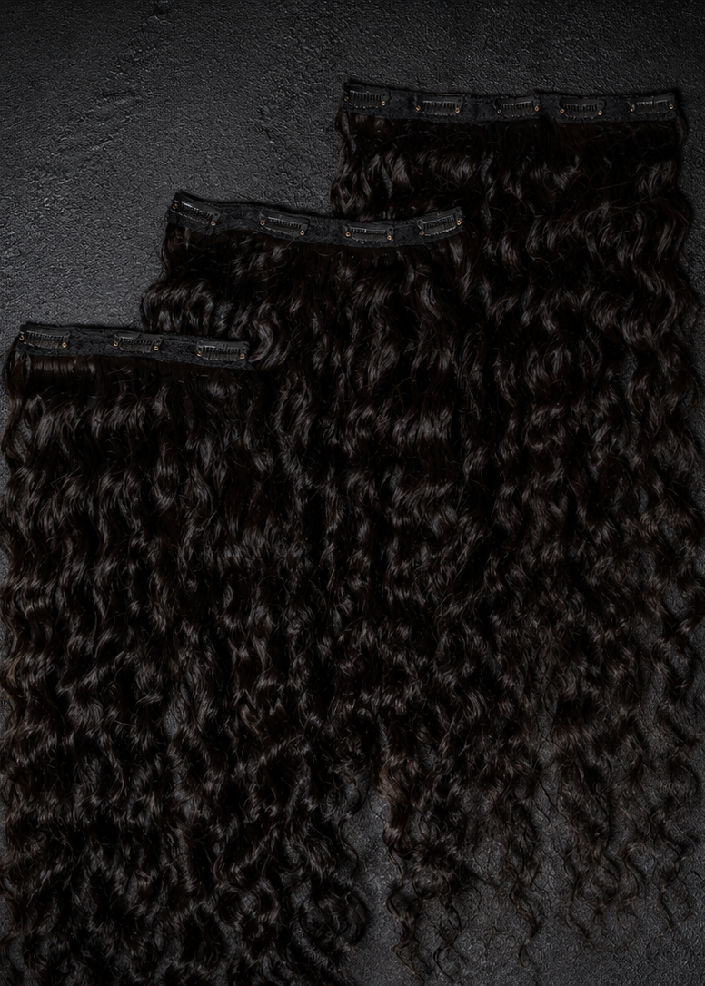 VELVET Seamless | Set 3 Fasce Clip | Riccio